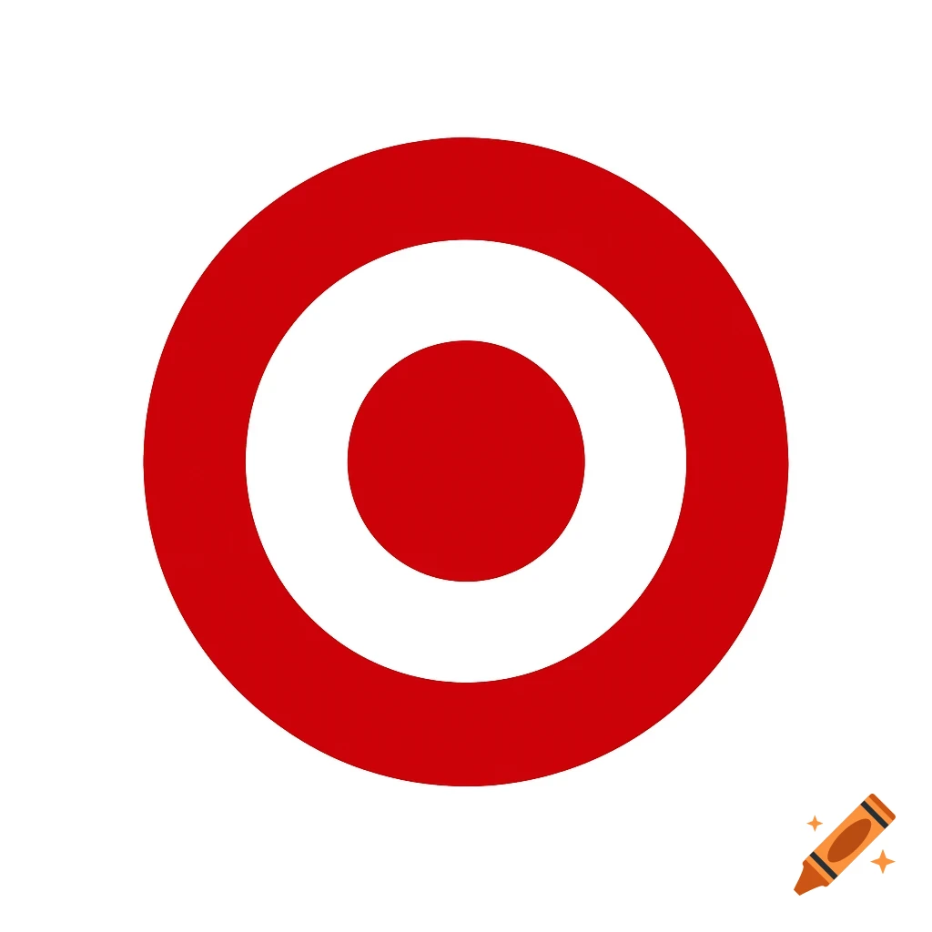 A red bullseye target symbol on a white background.