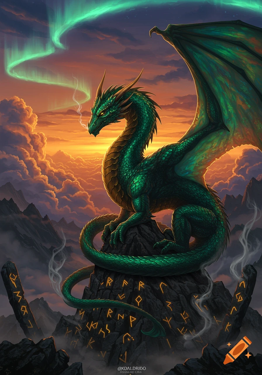 A golden dragon and an iridescent white dragon entwined in a yin-yang ...