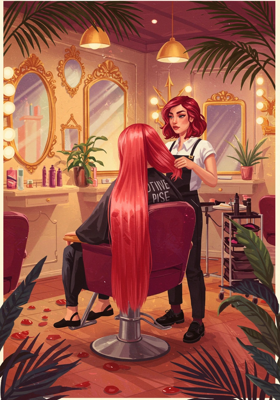 Hair salon created on Craiyon