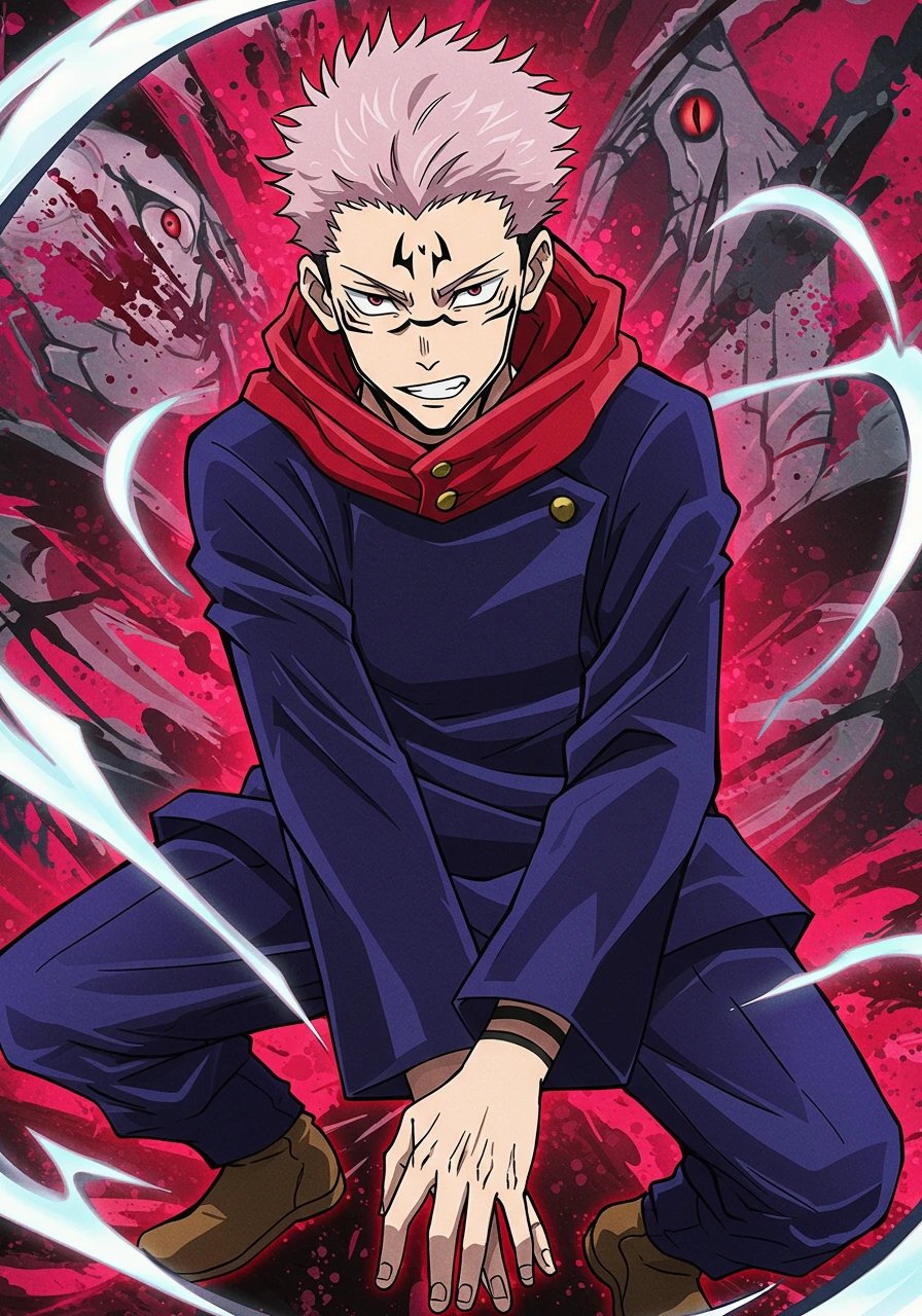 Jujutsu kaisen created on Craiyon