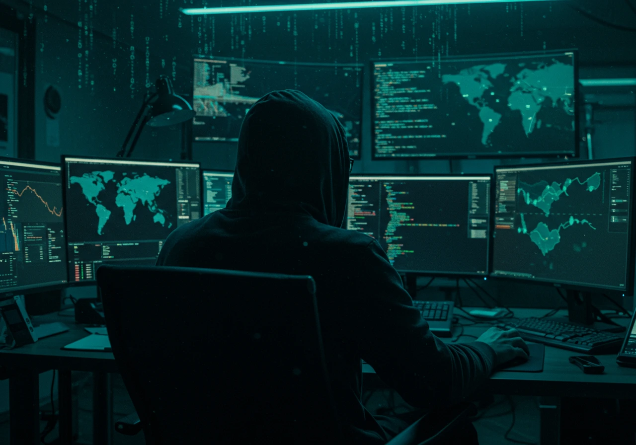 Hacker created on Craiyon