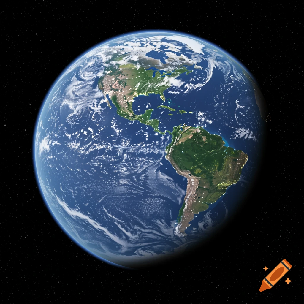 Visual representation of Earth in 2025 on Craiyon