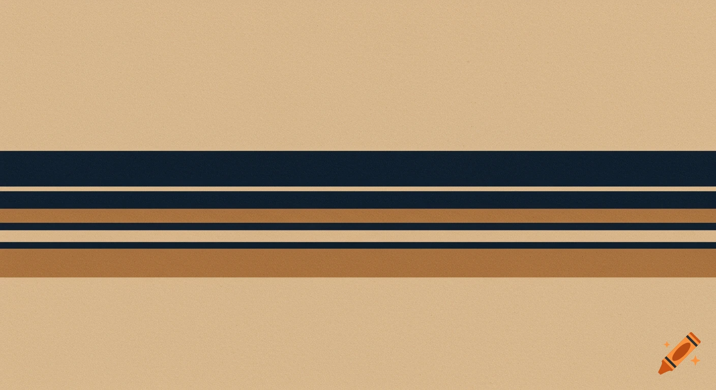 Minimal abstract wall art with horizontal navy and sand stripes on a beige background with a soft paper grain texture.