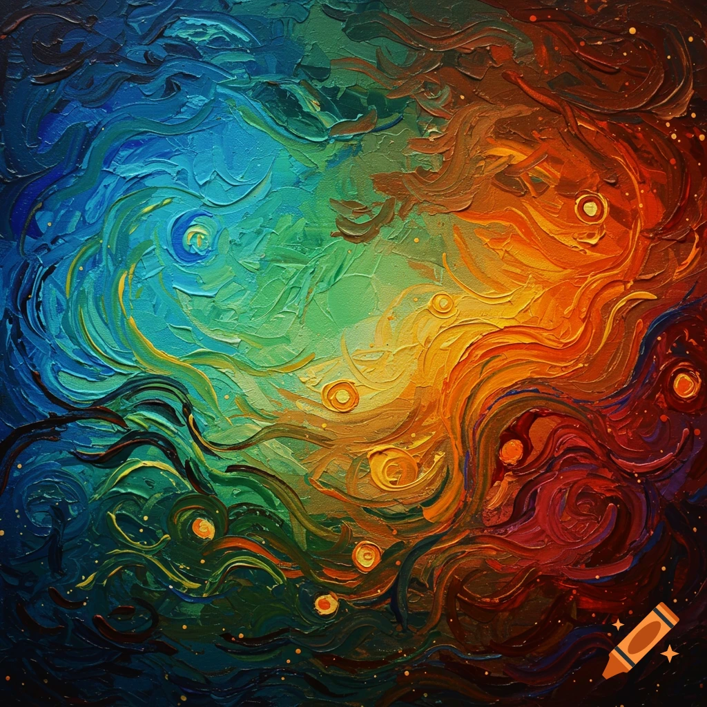 Abstract Impressionism created on Craiyon, image size:1024x1024