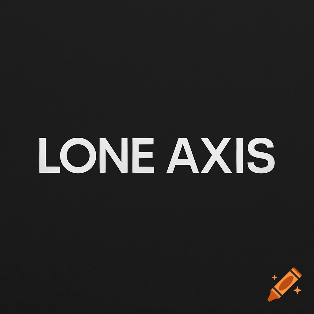 The words LONE AXIS in white, bold, sans-serif font on a black background, resembling a logo.
