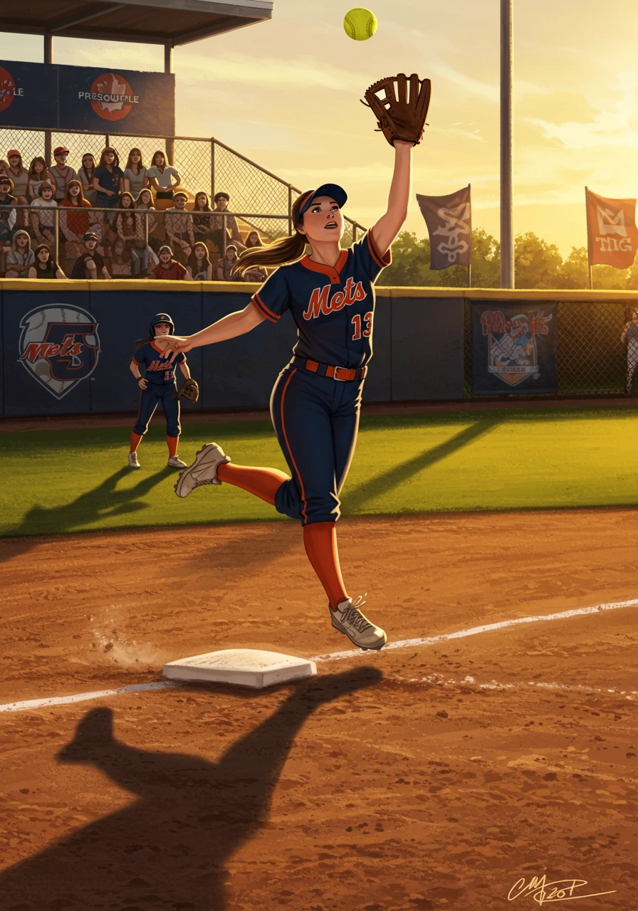 Softball created on Craiyon