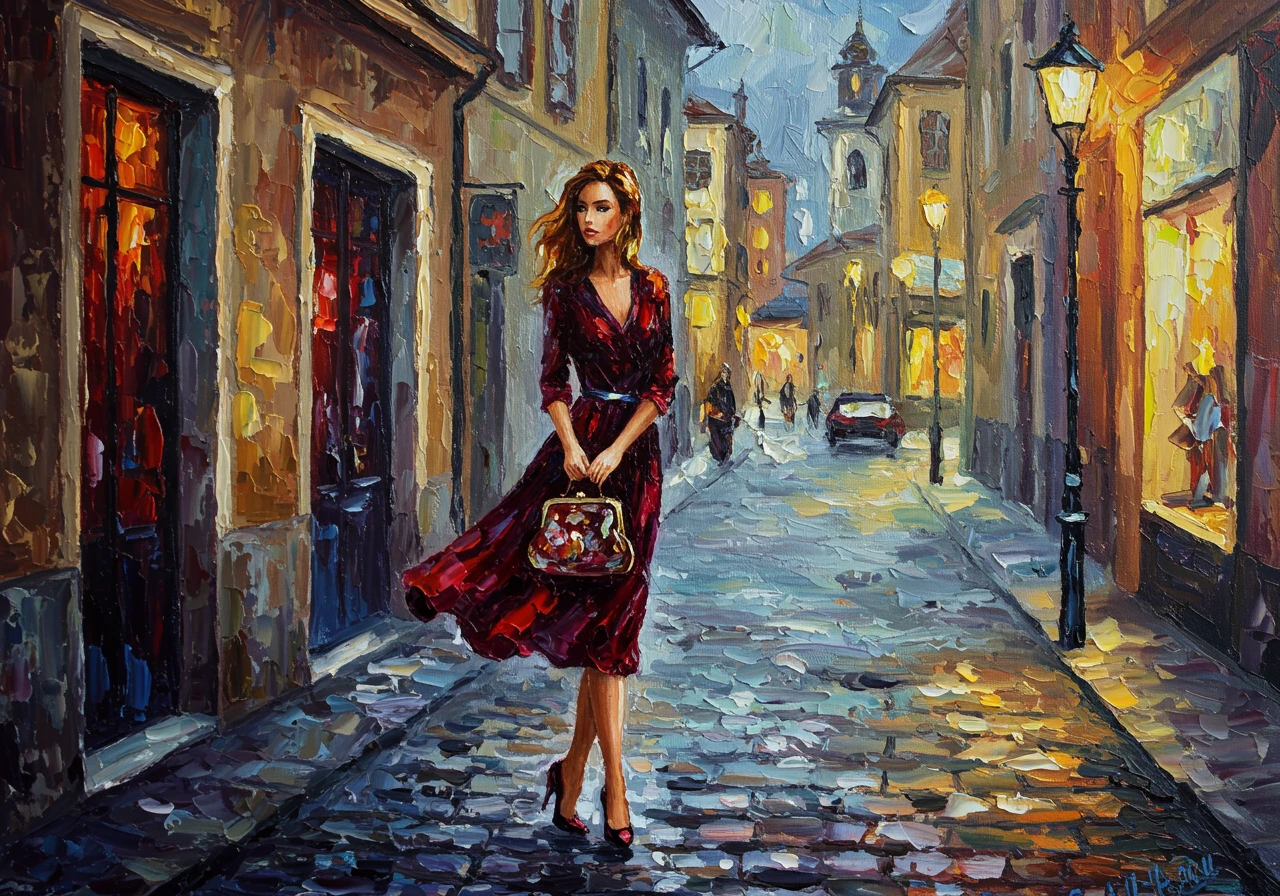 Oil painting created on Craiyon