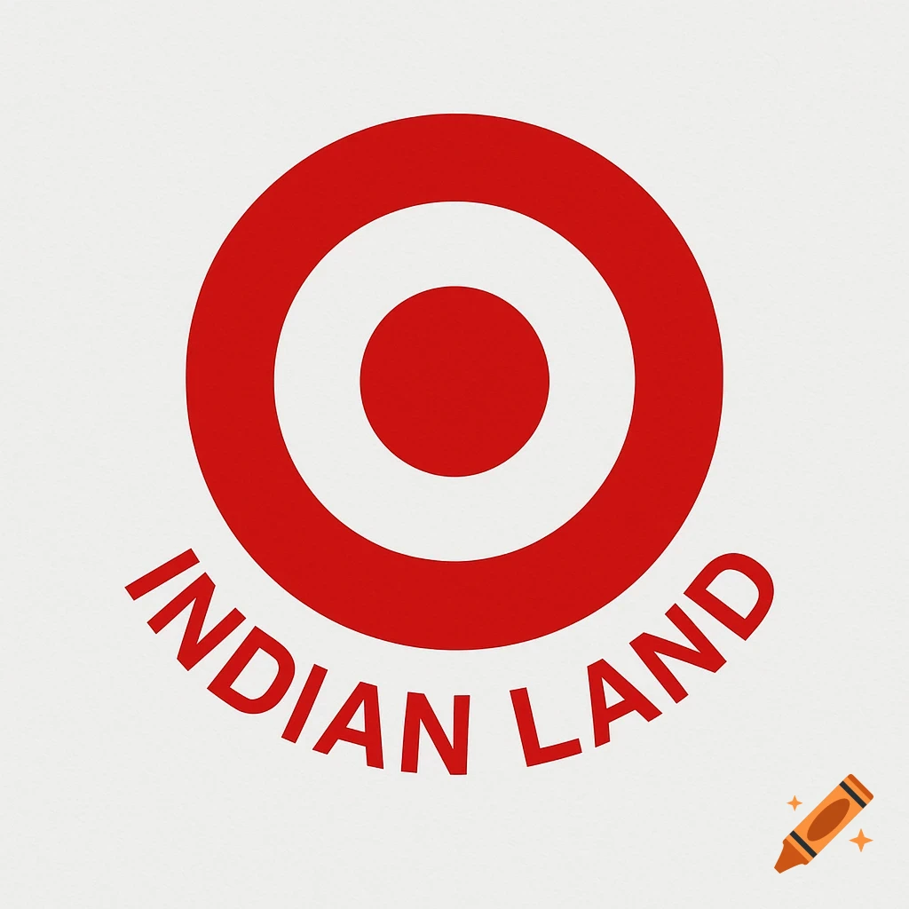 A red and white Target-style bullseye logo with the words 'INDIAN LAND' curved in red text beneath it on a light background.