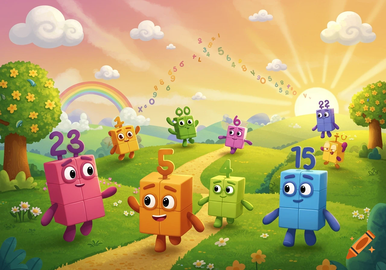 Numberblocks created on Craiyon