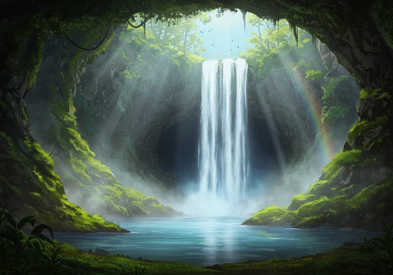 Waterfalls created on Craiyon