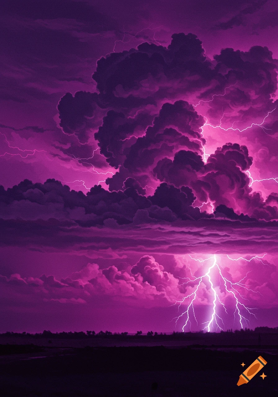 Purple storm on Craiyon