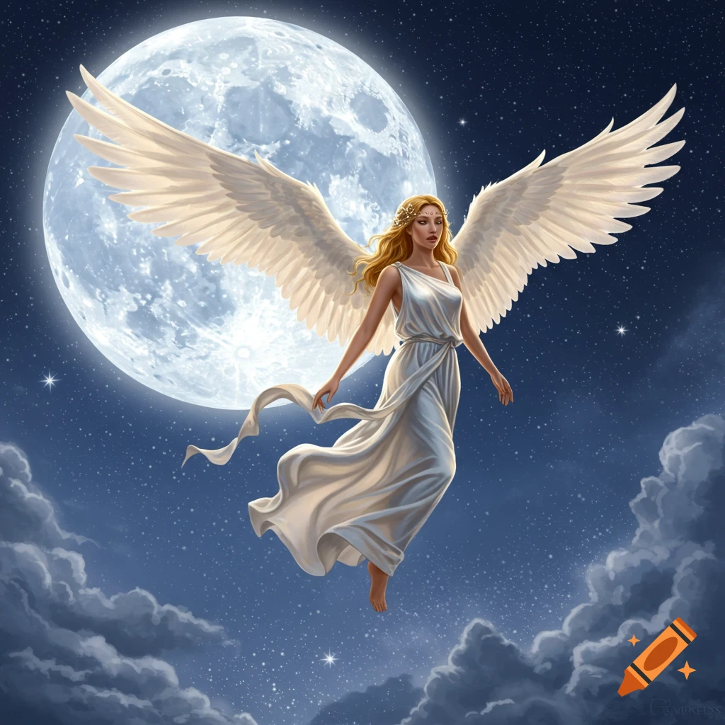 Angels Sky 新、旧　 SKYWINGS　ジャパメタ　クサメロ Angel wings against a starry sky on Craiyon