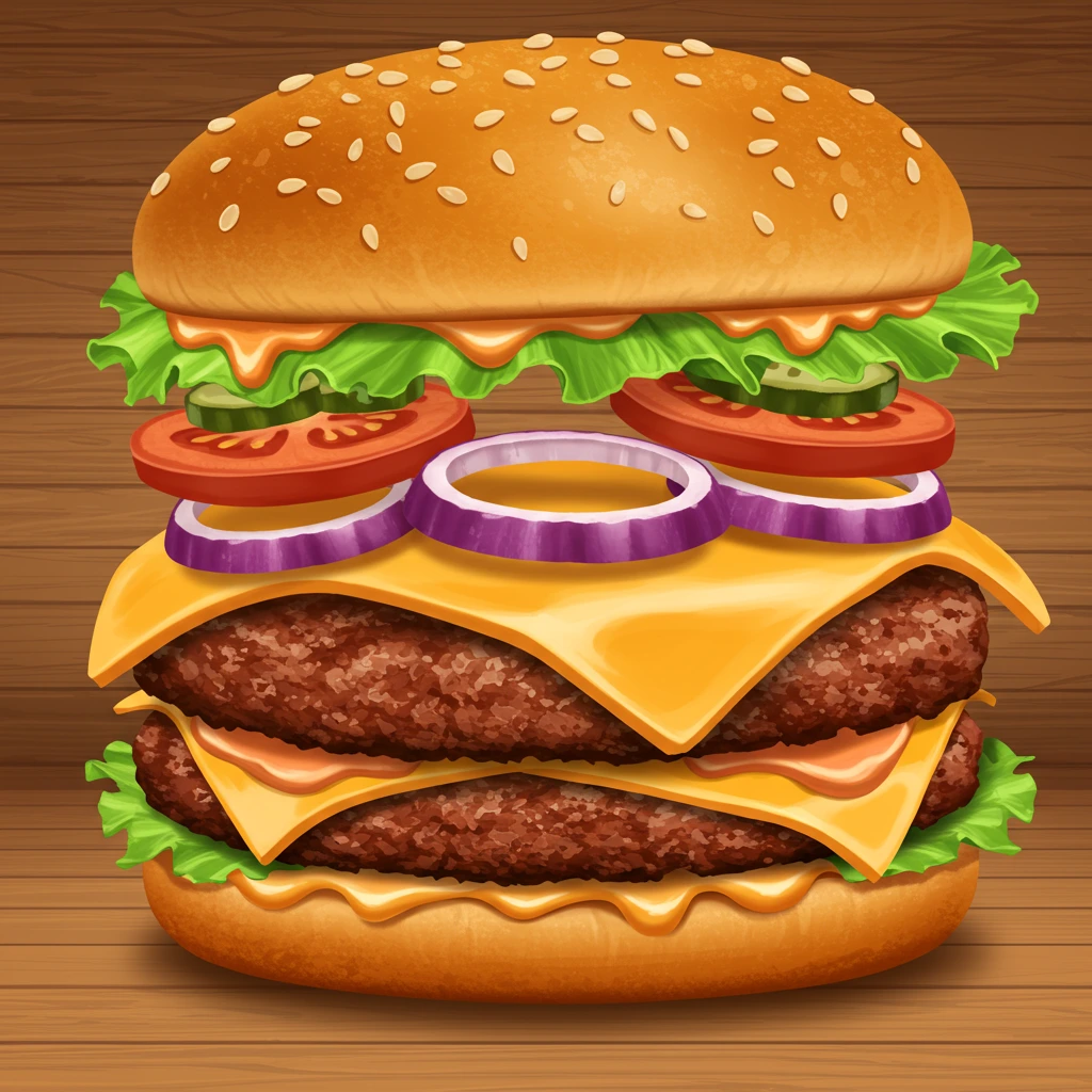 Hamburger created on Craiyon