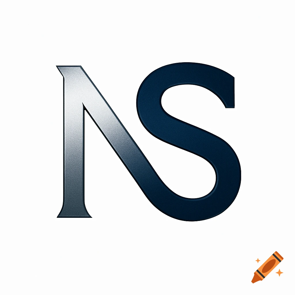 Stylized logo featuring the letters N in silver and S in dark blue on a white background.