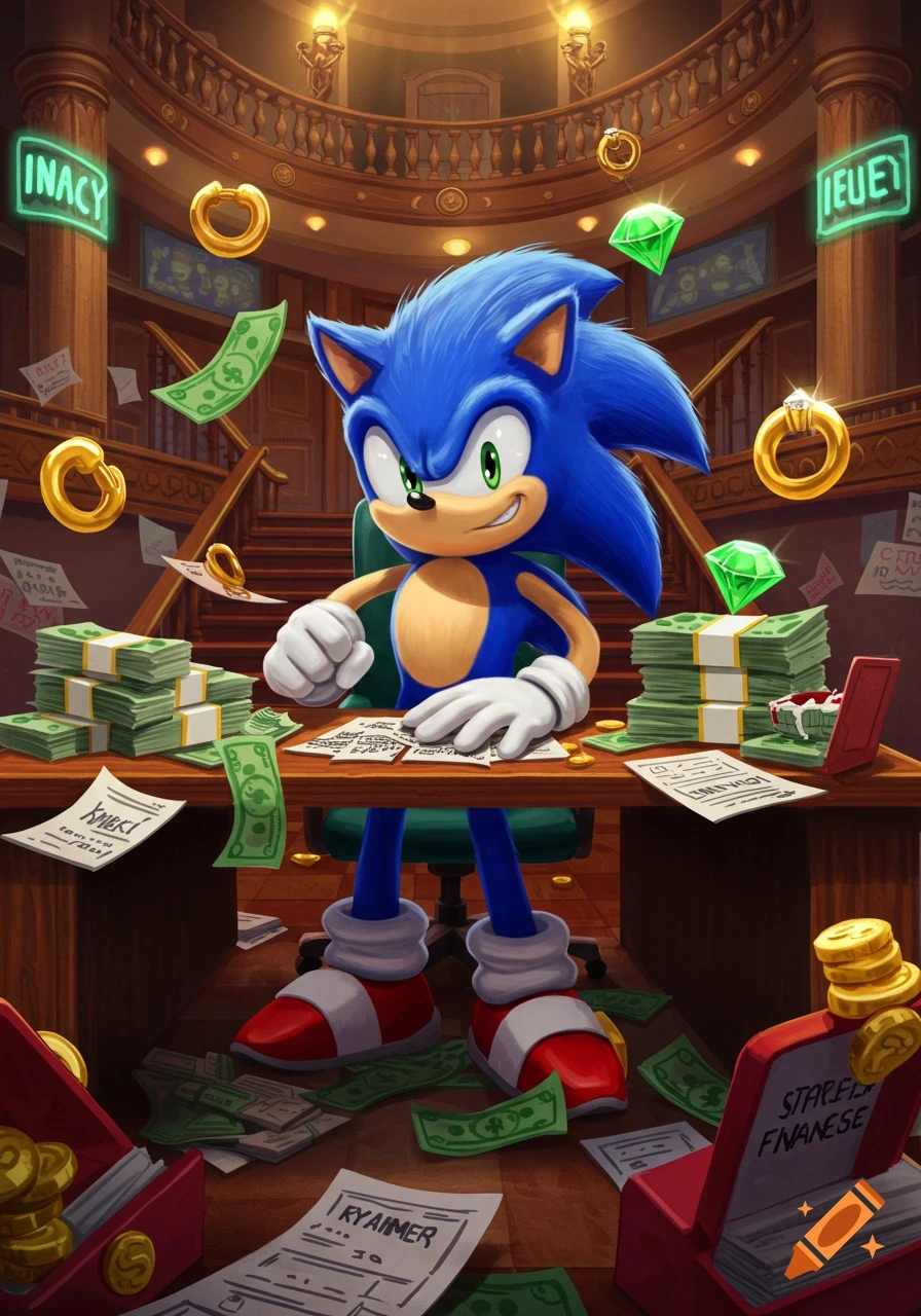 Sonic, Tails, Knuckles, and Sans Undertale stand outside a Cinnabon ...