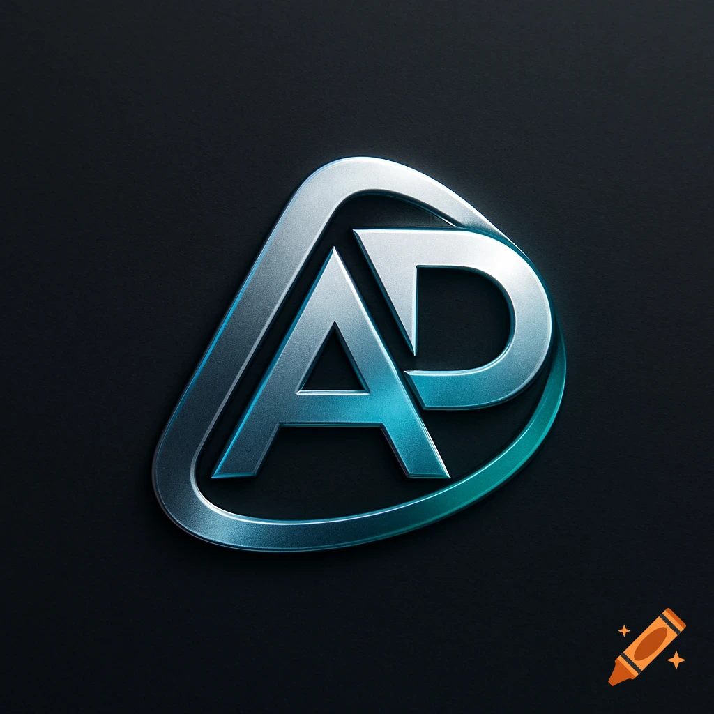A shiny metallic 3D logo featuring the letters "A" and "P" intertwined within a rounded shape on a dark background.