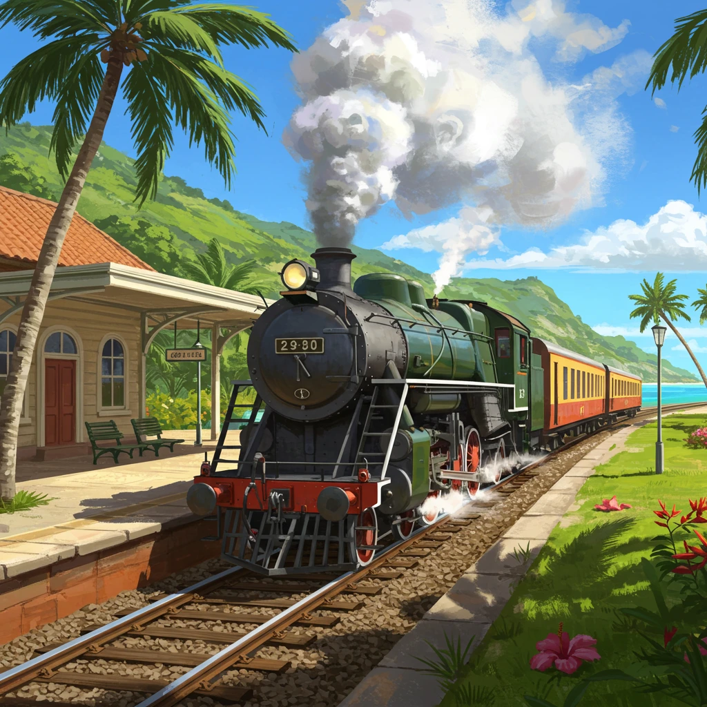 Tropical landscape created on Craiyon