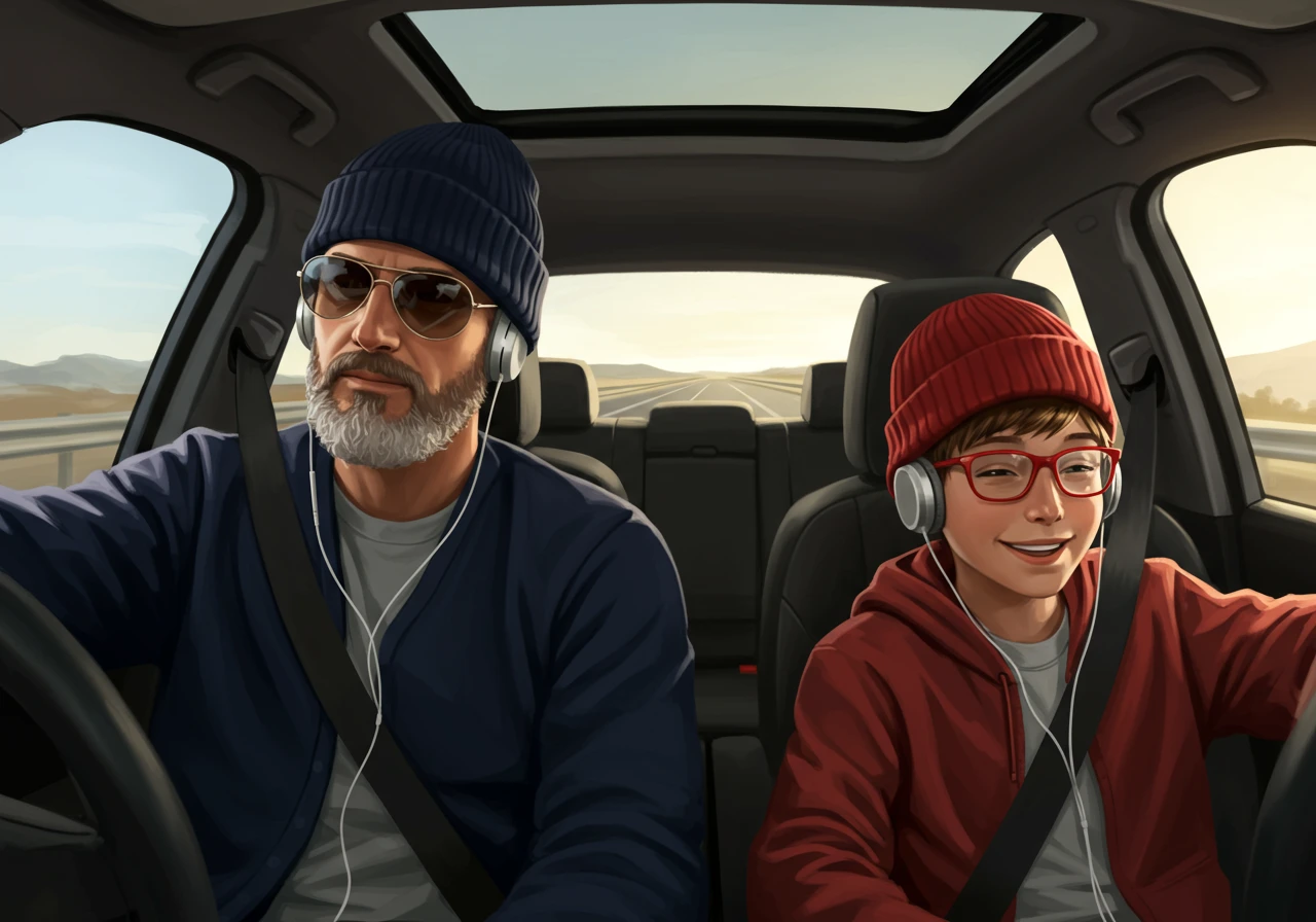 Road trip created on Craiyon