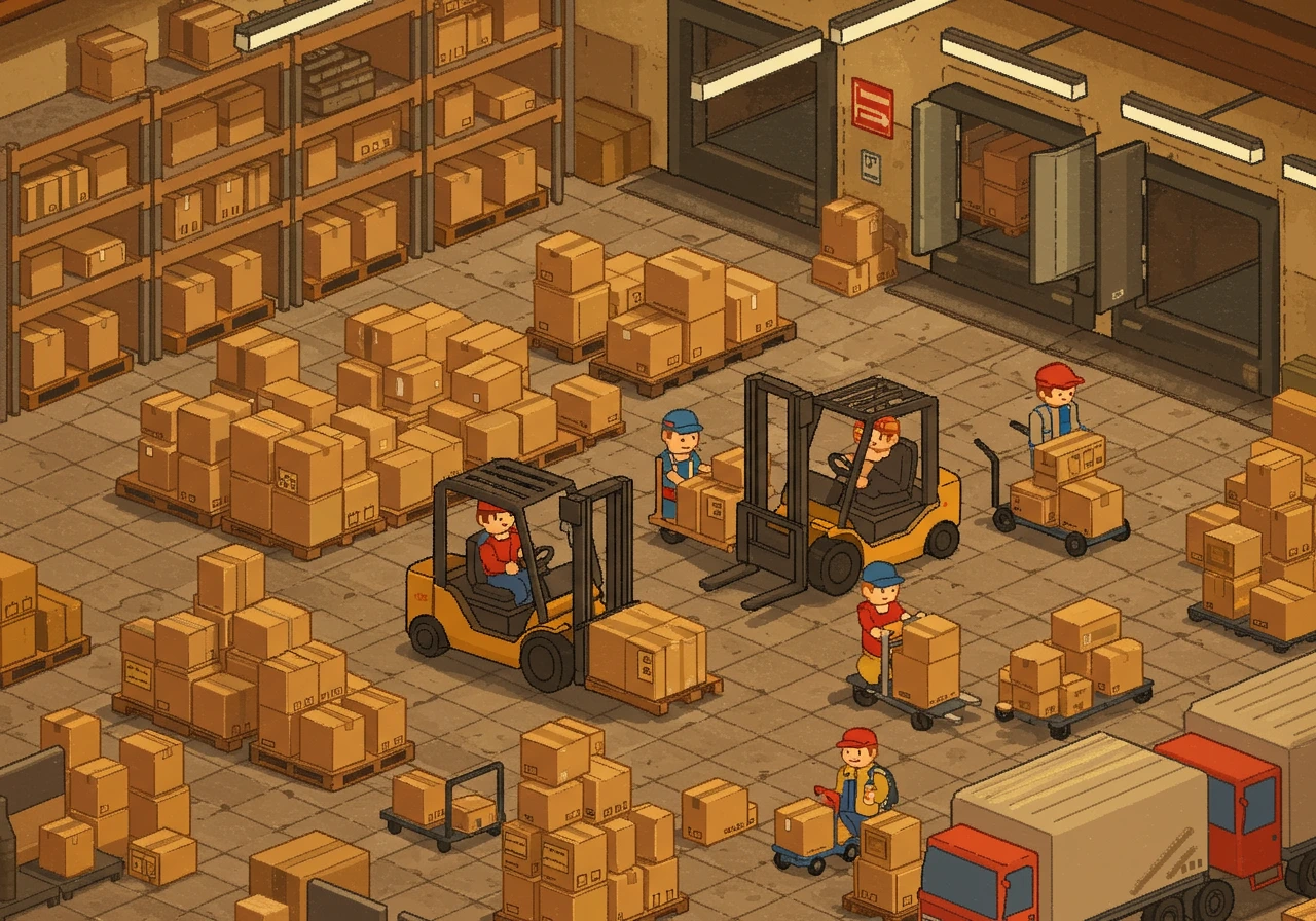 Warehouse created on Craiyon