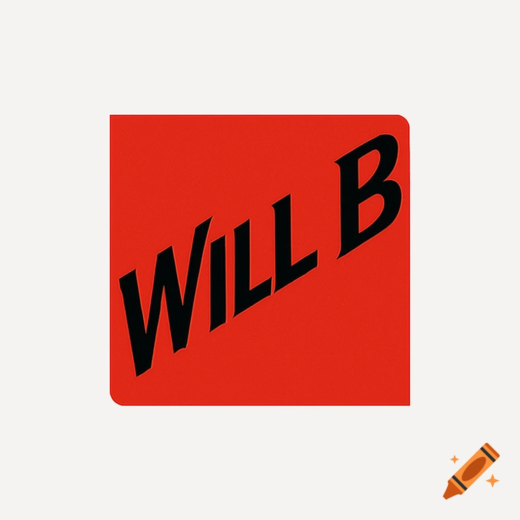 A red square logo with rounded corners featuring the black text 'WILL B' written diagonally.