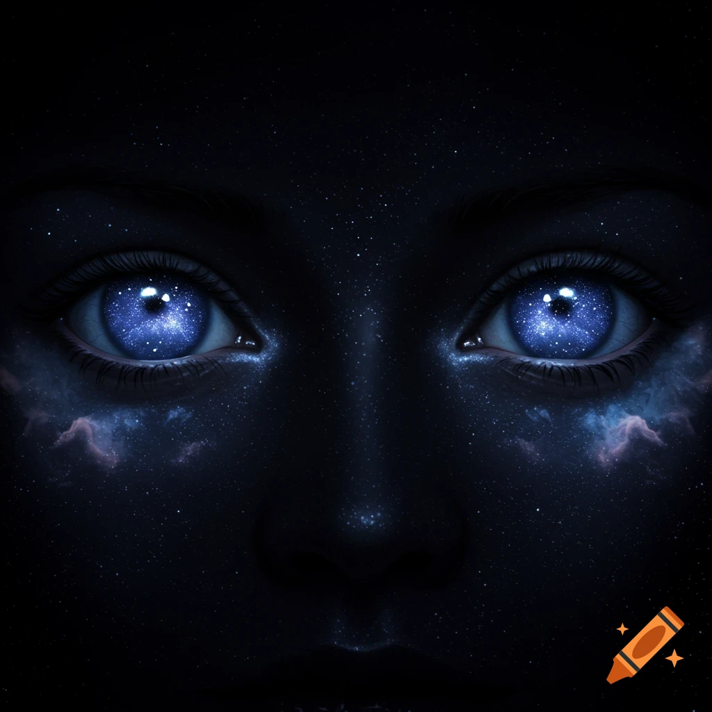 Glowing Eyes in the Dark created on Craiyon, image size:1024x1024