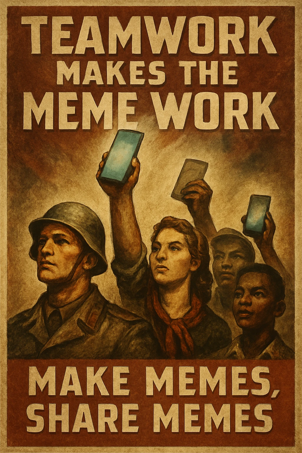 Propaganda poster created on Craiyon