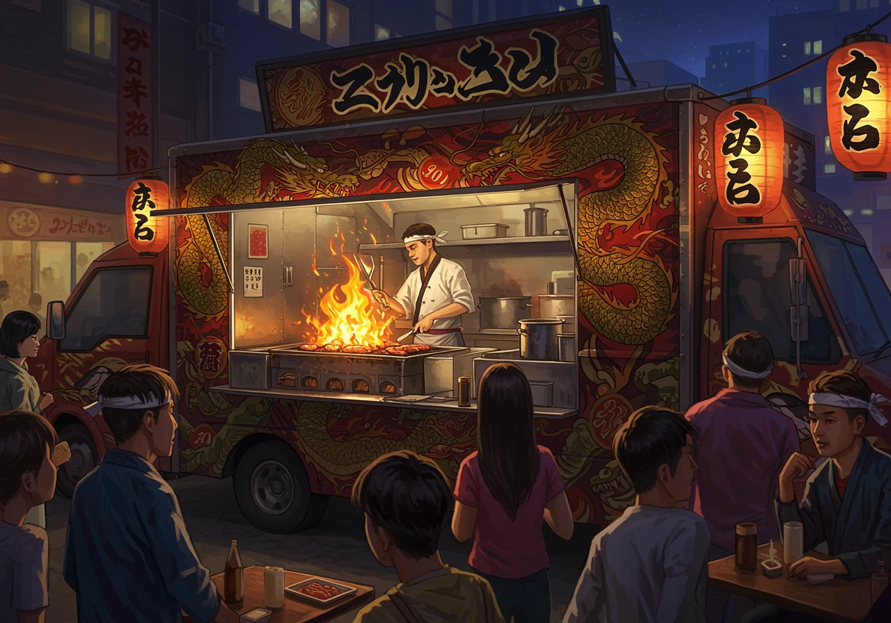 Street food created on Craiyon