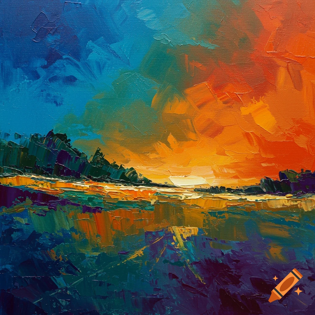 Abstract Impressionism created on Craiyon, image size:1024x1024