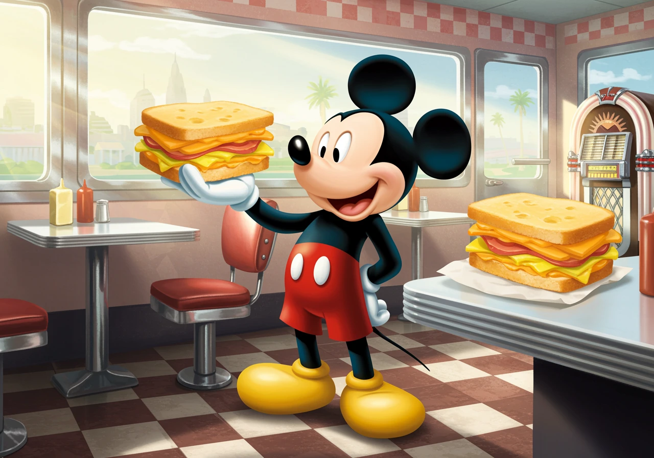 Mickey mouse created on Craiyon