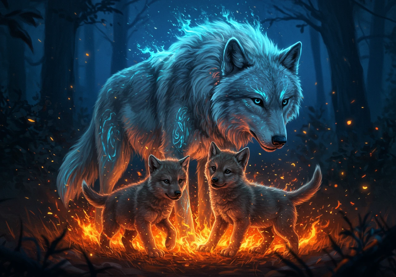 Wolves created on Craiyon