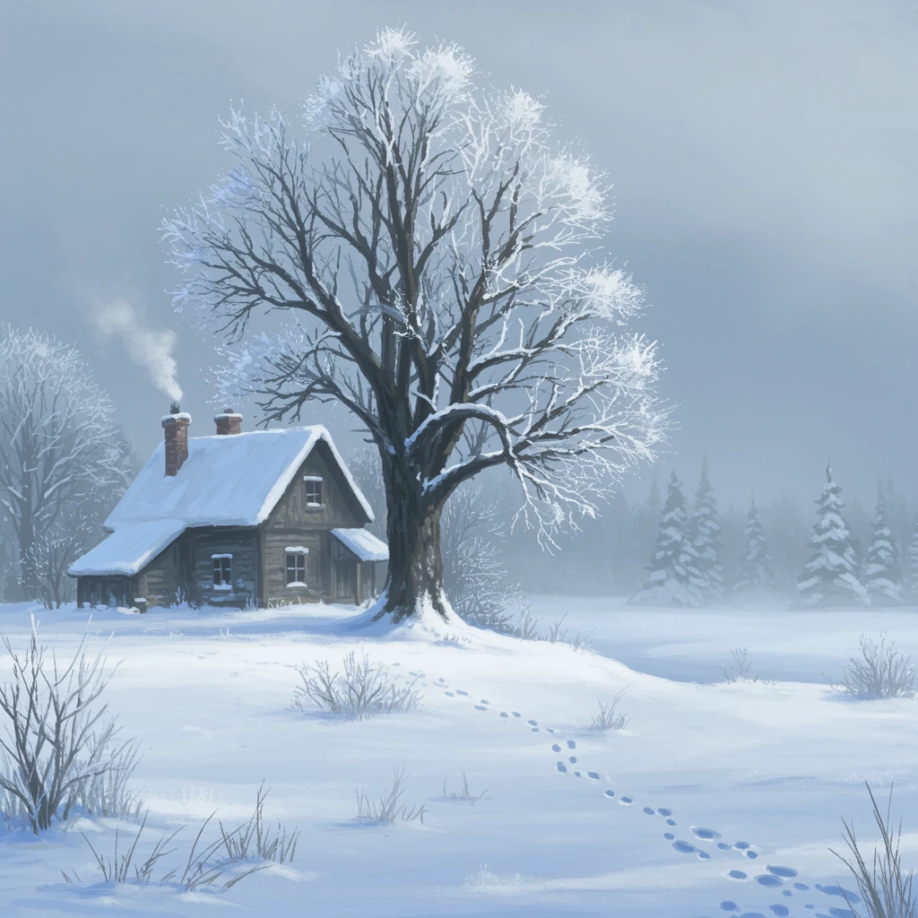 Winter landscape created on Craiyon