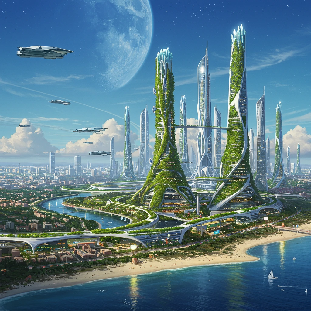 Solarpunk created on Craiyon