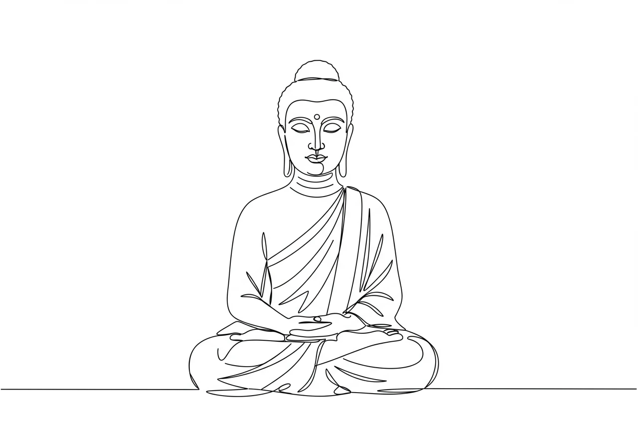 Line drawing created on Craiyon