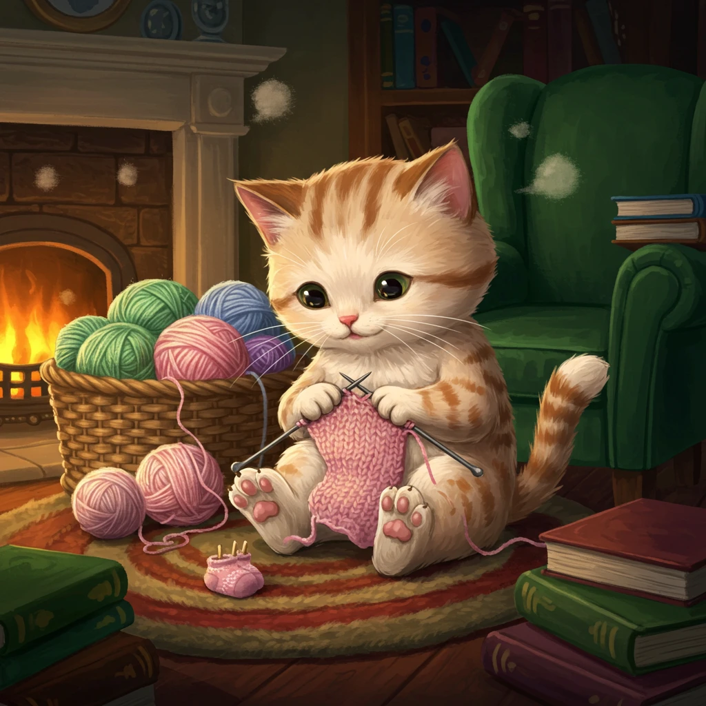 Knitting created on Craiyon