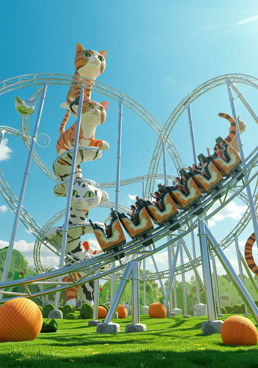 Amusement park created on Craiyon