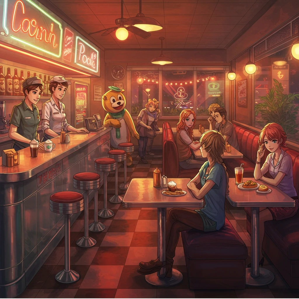 Diner created on Craiyon