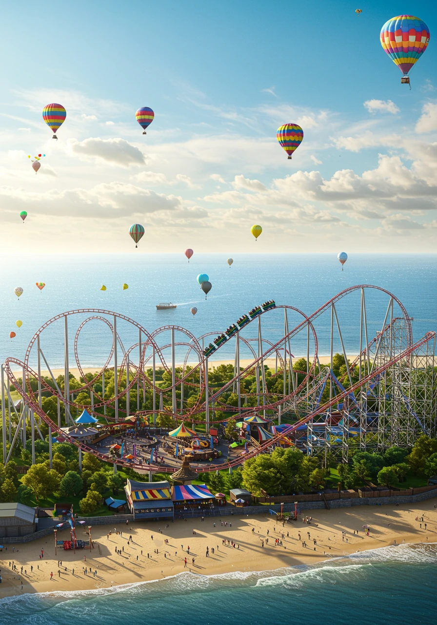 Theme park created on Craiyon