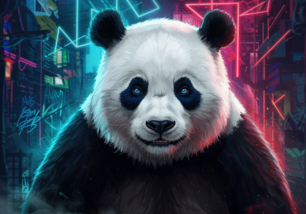 Neon art created on Craiyon