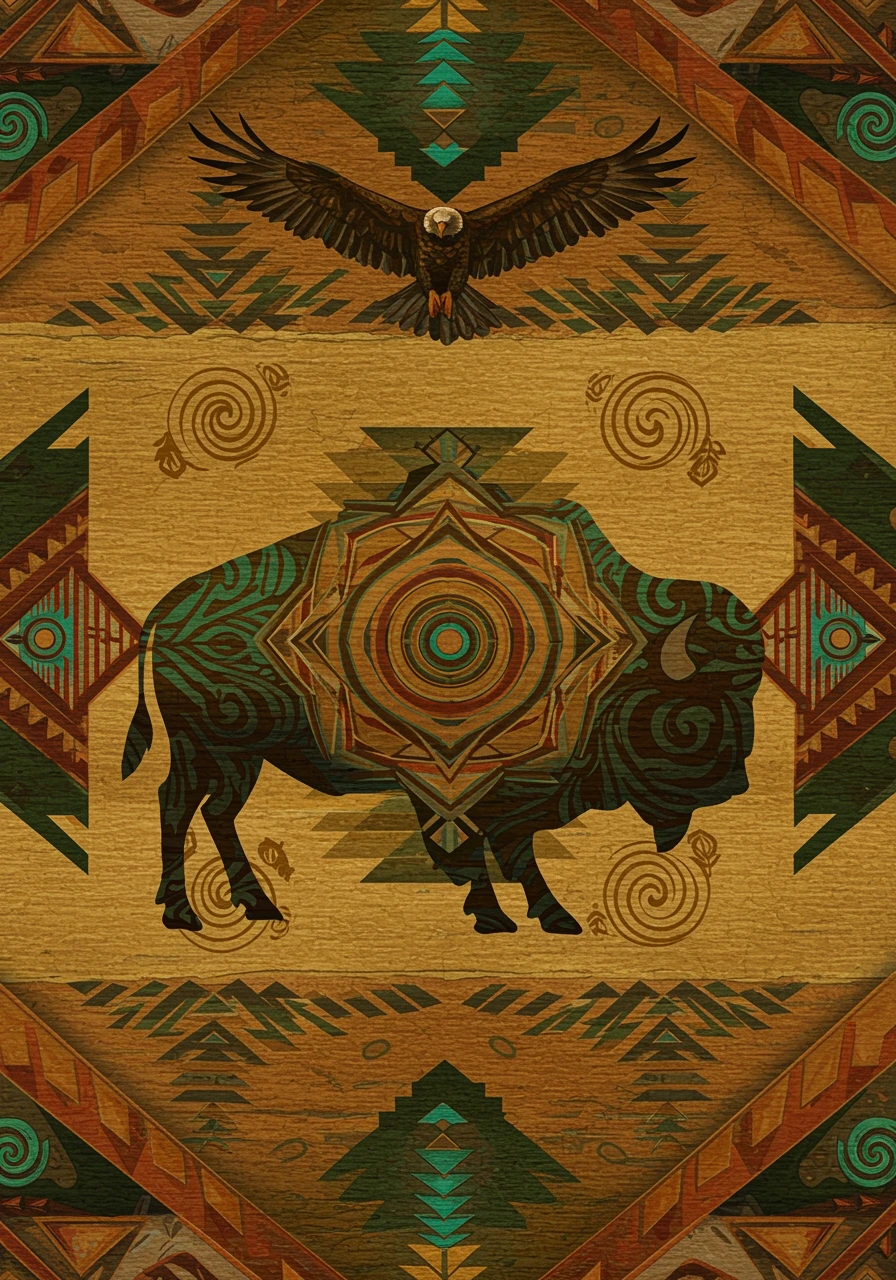 Native american art created on Craiyon