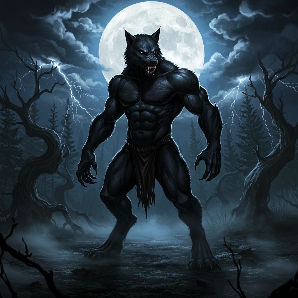 Werewolf created on Craiyon