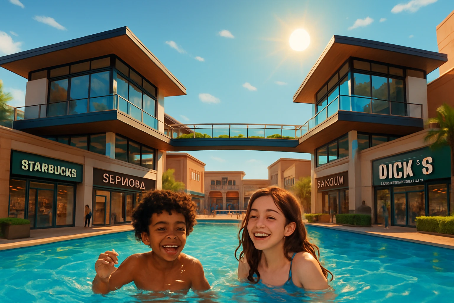 Swimming created on Craiyon