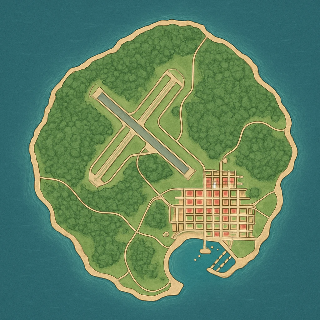 Aerial view created on Craiyon