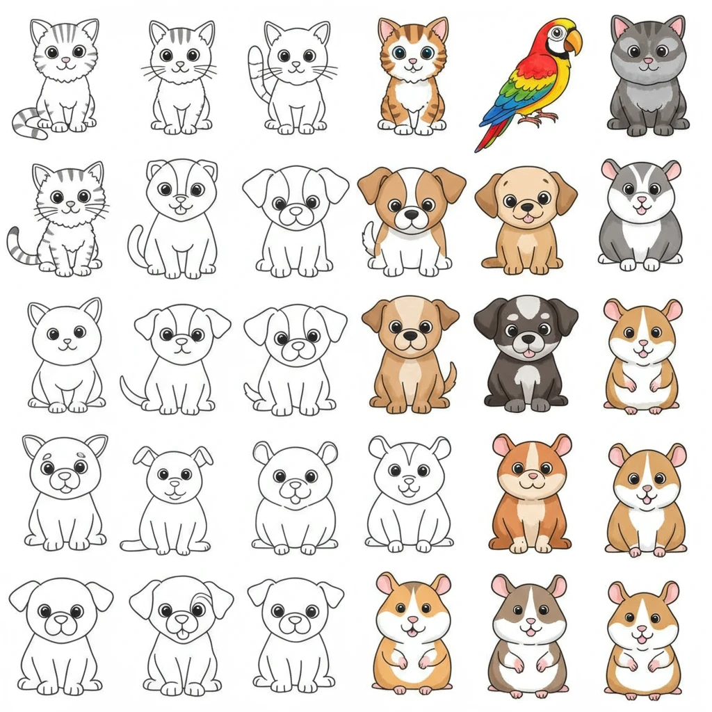 Coloring book created on Craiyon