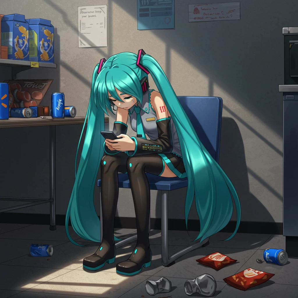 Hatsune miku created on Craiyon