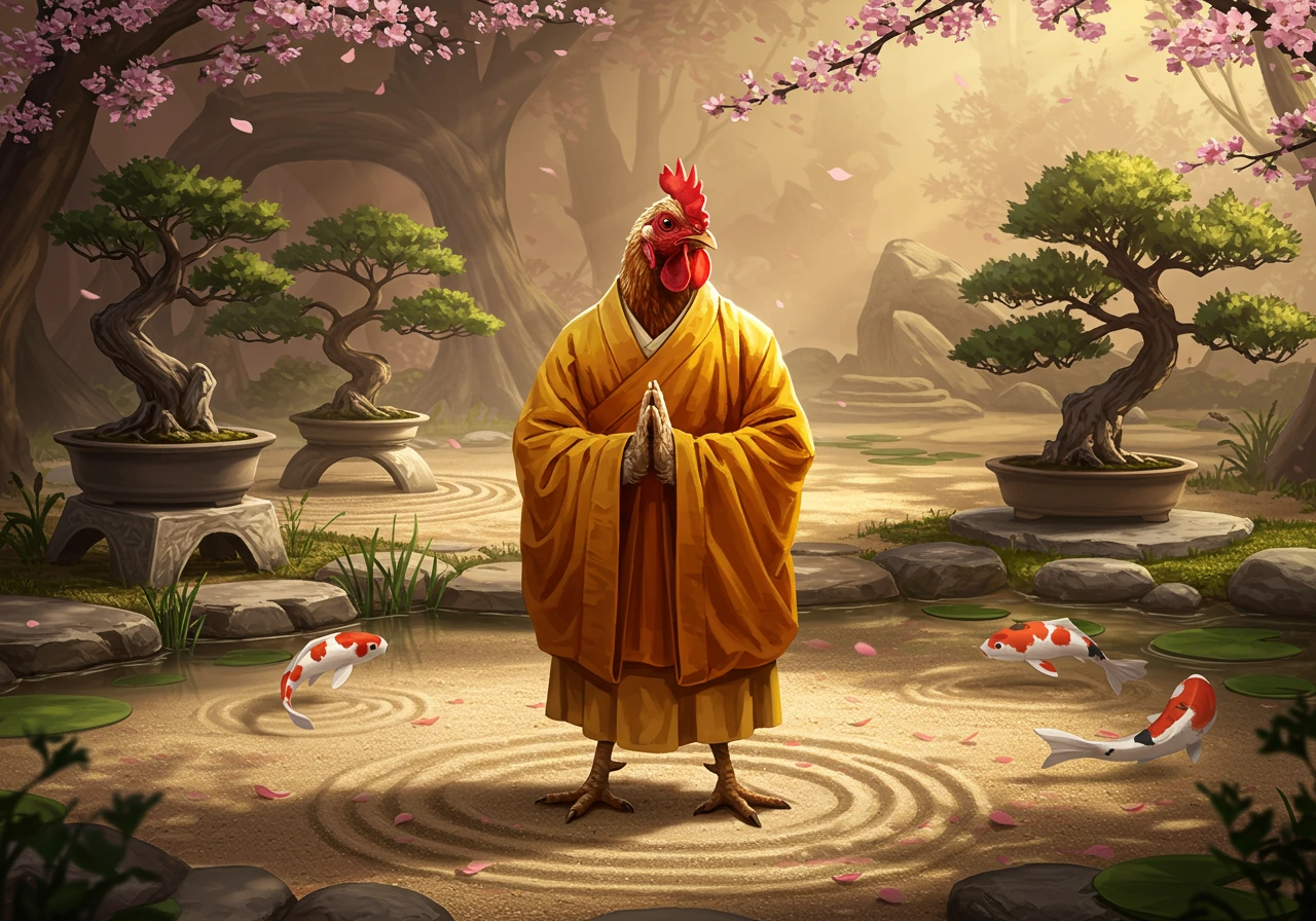 Zen garden created on Craiyon