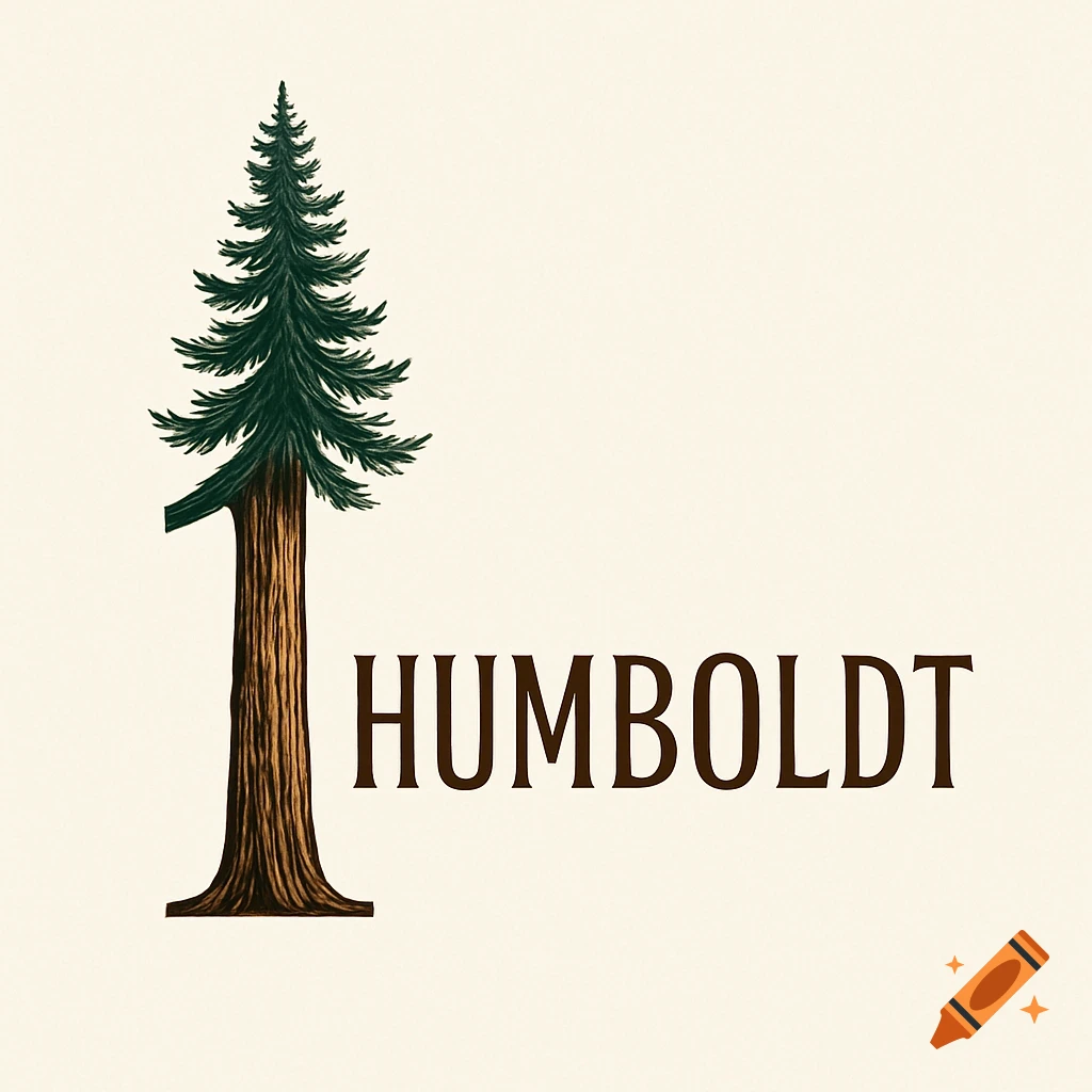 A logo featuring a stylized redwood tree forming the number '1' next to the word 'HUMBOLDT' in bold typography on a light background.