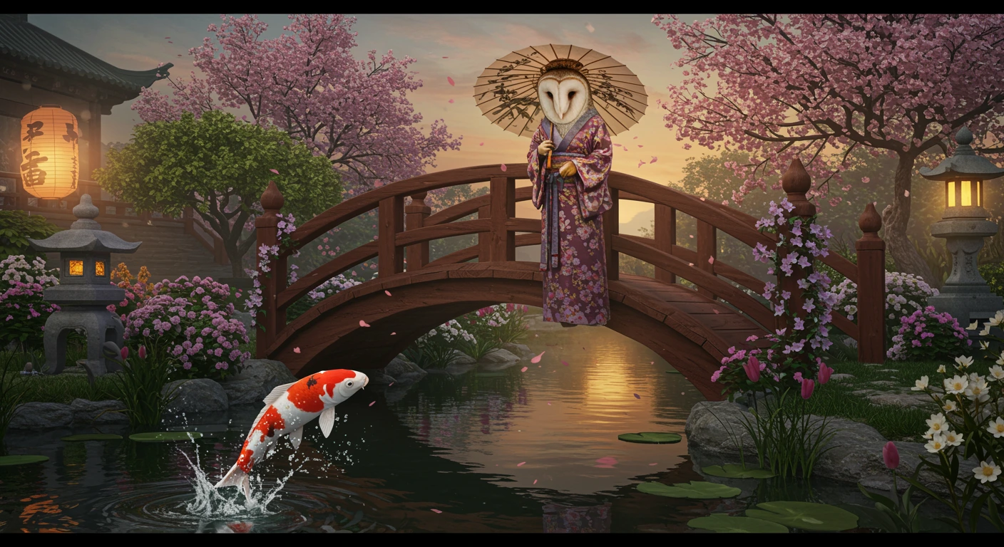 Japanese garden created on Craiyon