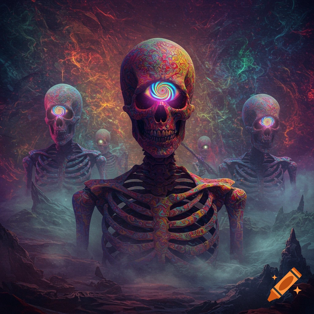 スケルトン ホラーアート Zdzisław Beksiński artwork on Craiyon