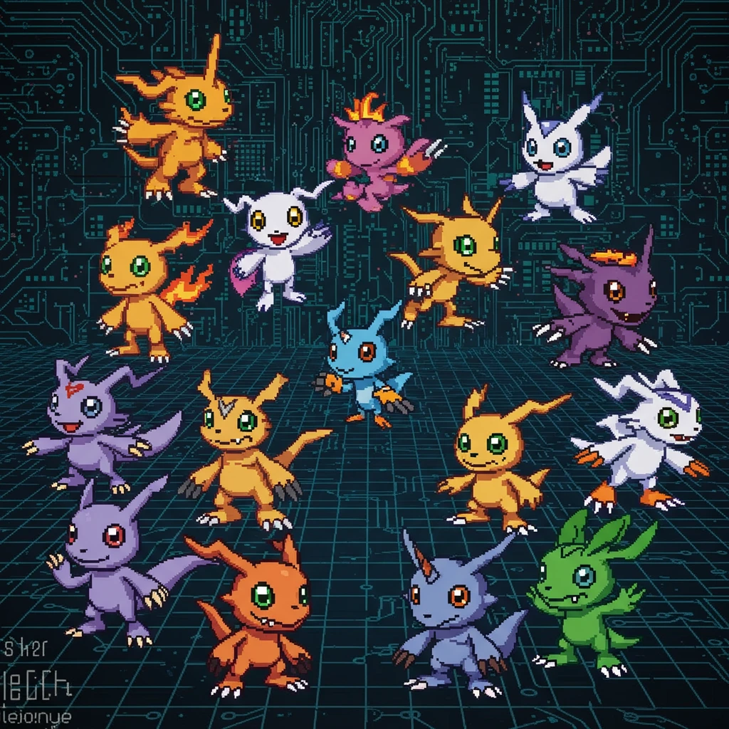 Digimon created on Craiyon