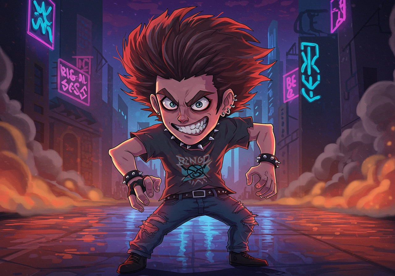 Punk rock created on Craiyon